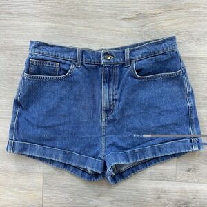 American Apparel Size 31 Cuffed Denim Jean Shorts VTG USA Made Indie Sleaze